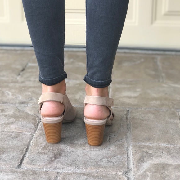 Taupe Cut Out Suede Sandal - Picture 3 of 6